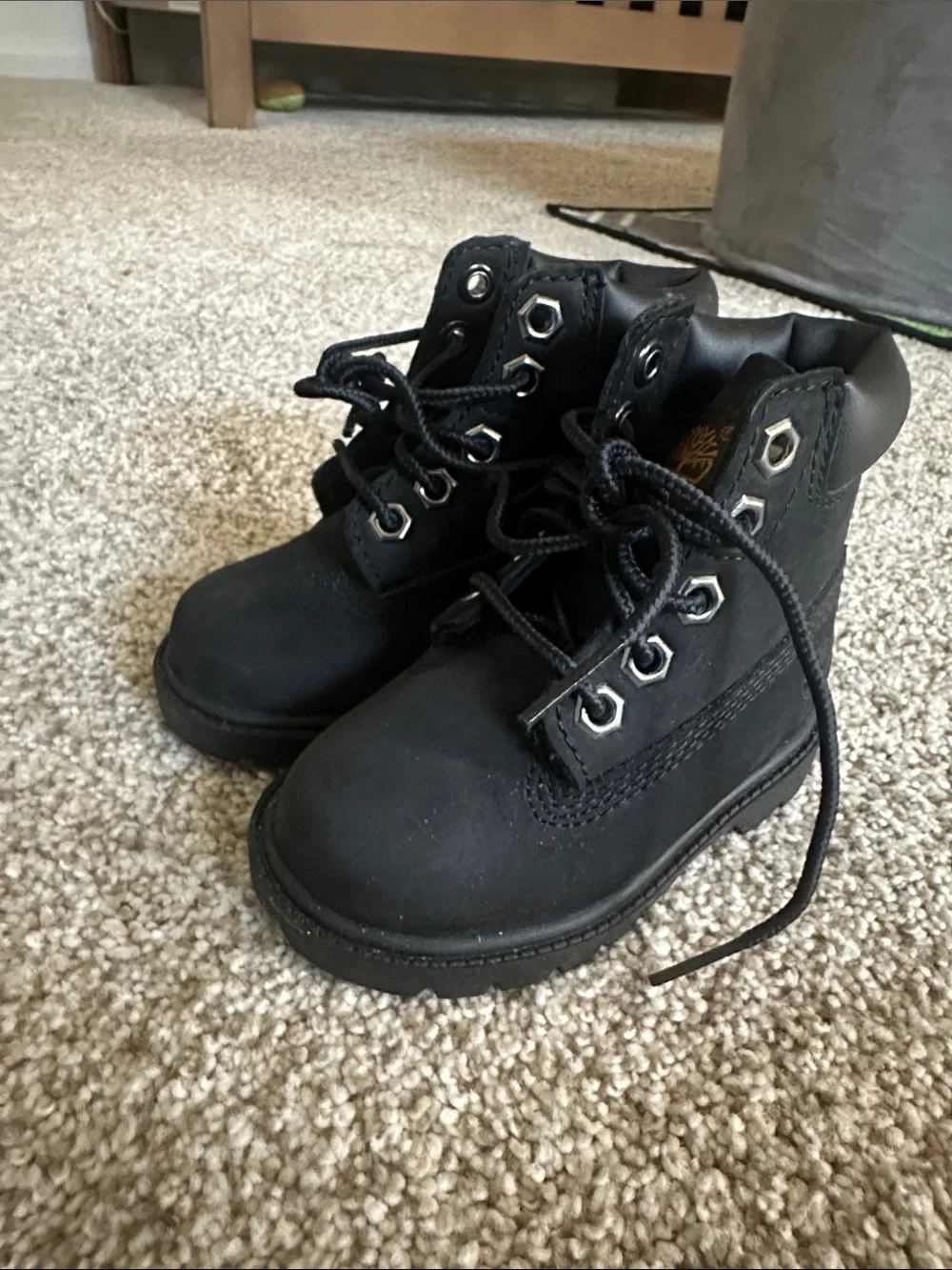 Timberland Toddlers Kids' Black Waterproof Lace-Up Boots